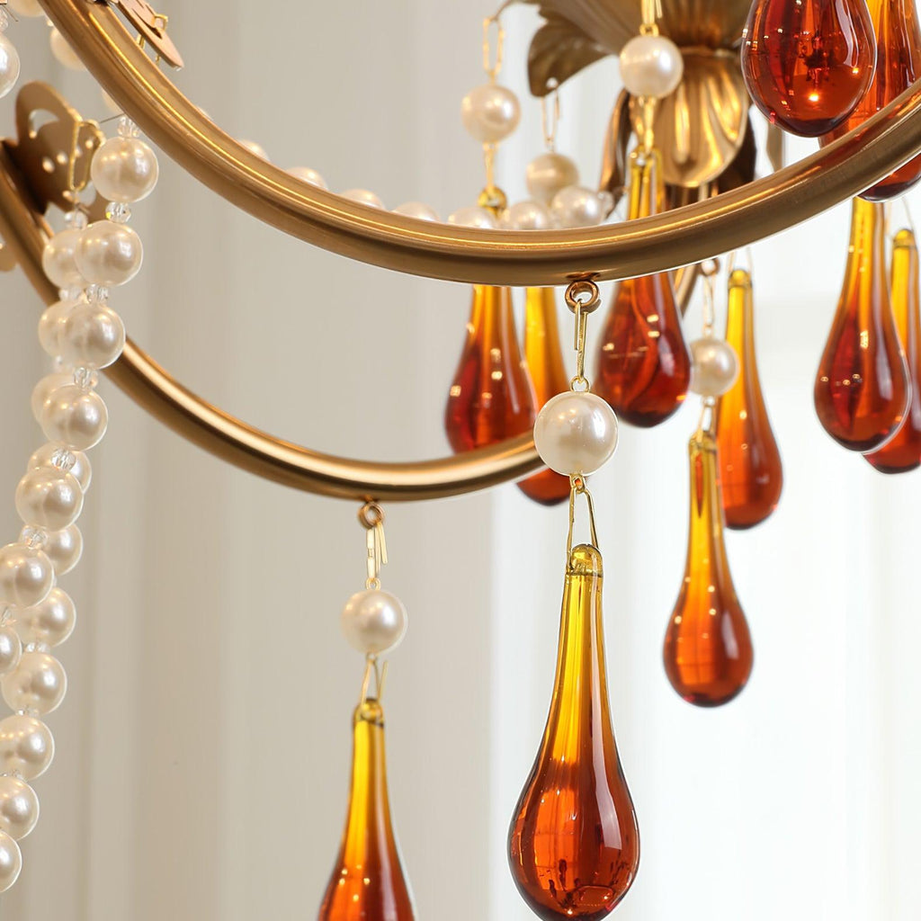 Ormirara Chandelier Cristal Ambre Luxe Postmoderne - Neutralighting