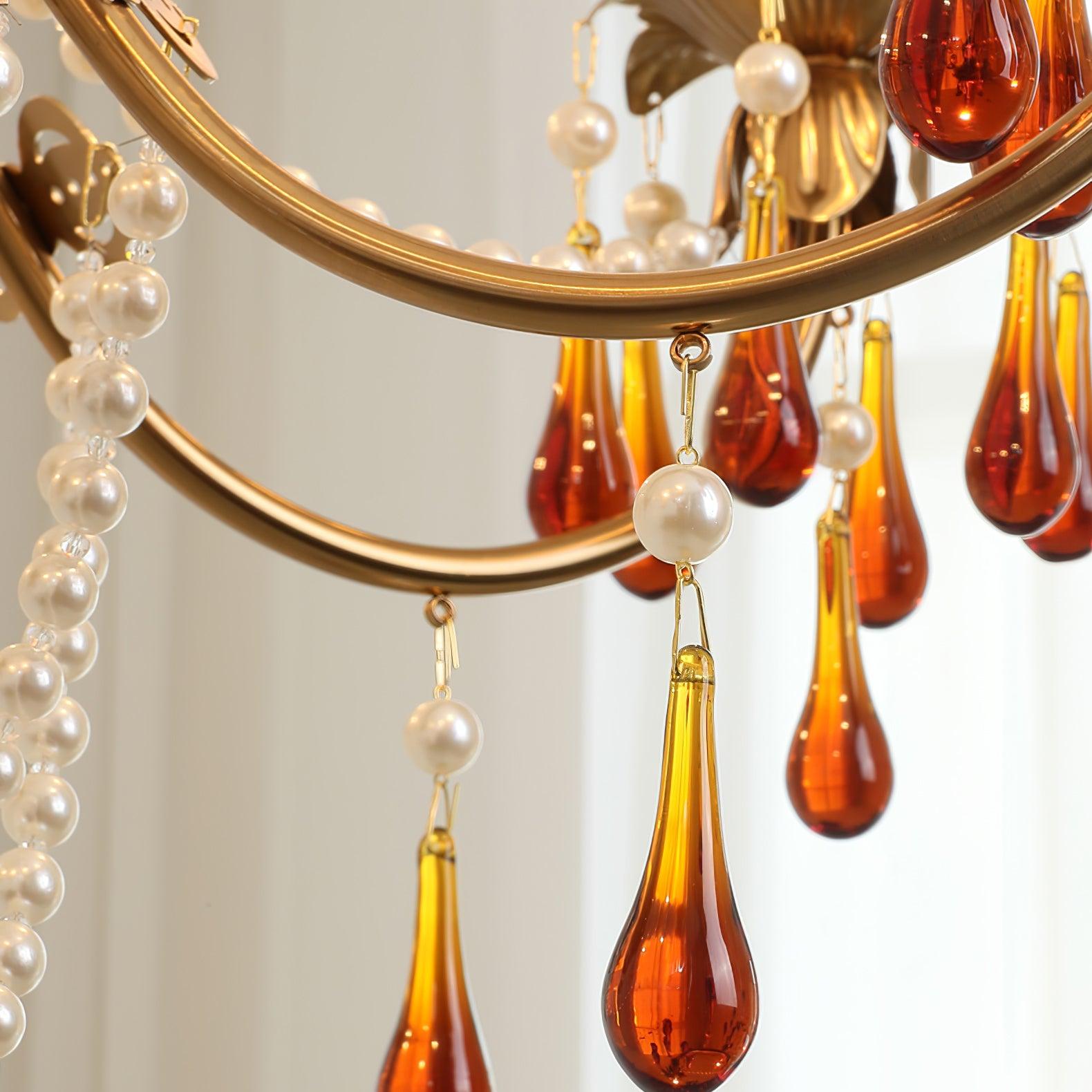 Ormirara Chandelier Cristal Ambre Luxe Postmoderne - Neutralighting
