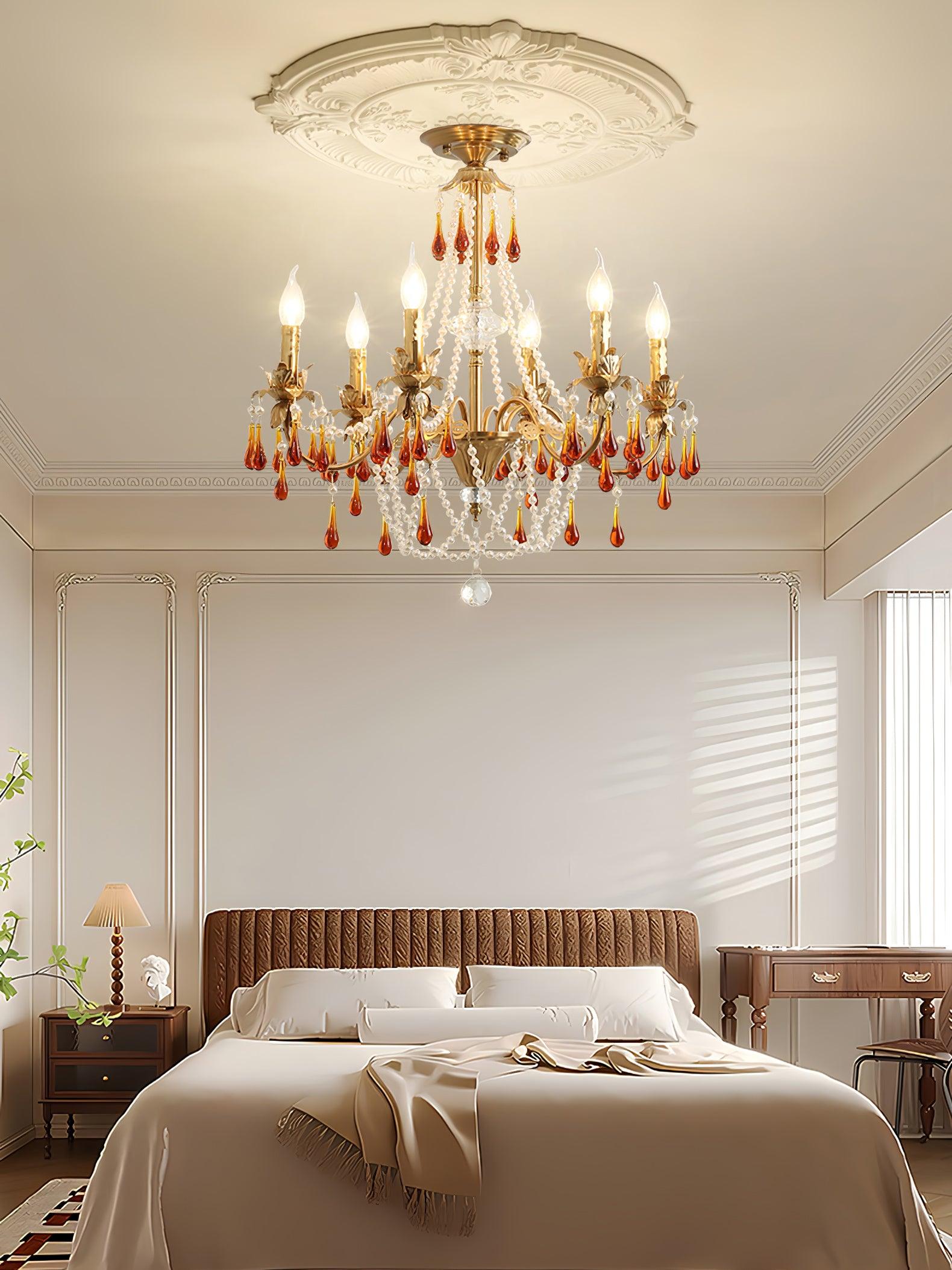 Ormirara Chandelier Cristal Ambre Luxe Postmoderne - Neutralighting