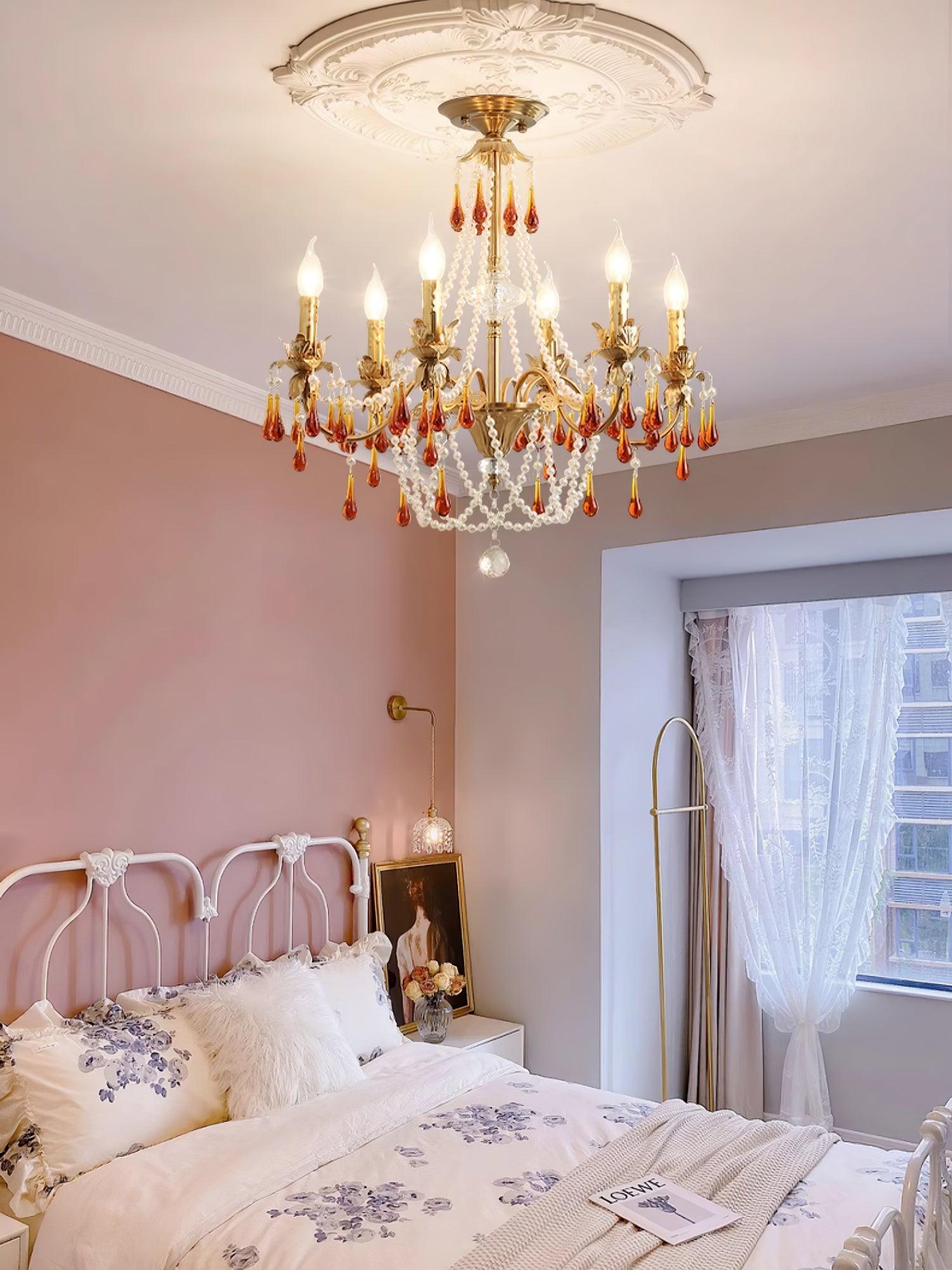 Ormirara Chandelier Cristal Ambre Luxe Postmoderne - Neutralighting