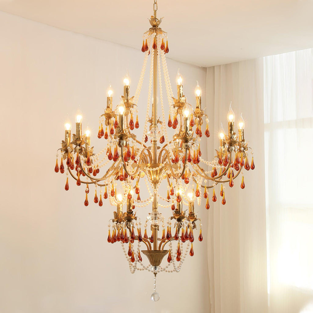 Ormirara Chandelier Cristal Ambre Luxe Postmoderne - Neutralighting