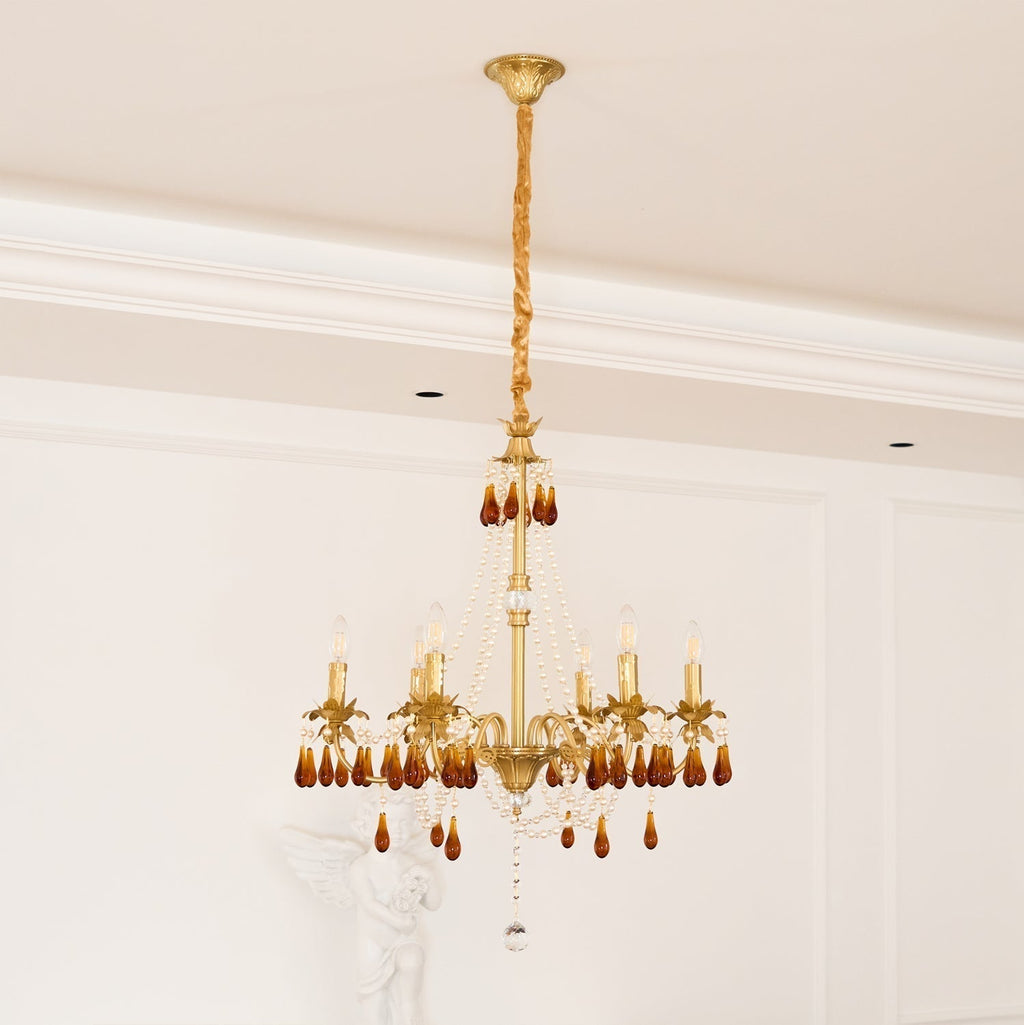 Ormirara Chandelier Cristal Ambre Luxe Postmoderne - Neutralighting