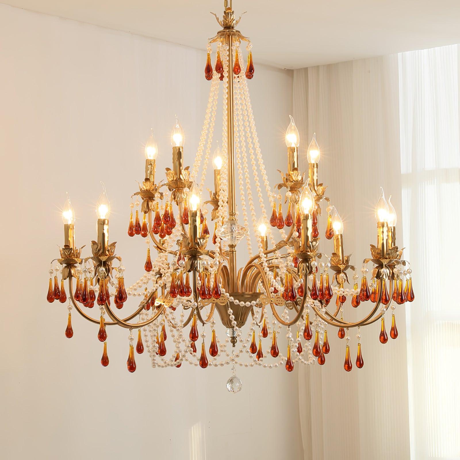 Ormirara Chandelier Cristal Ambre Luxe Postmoderne - Neutralighting