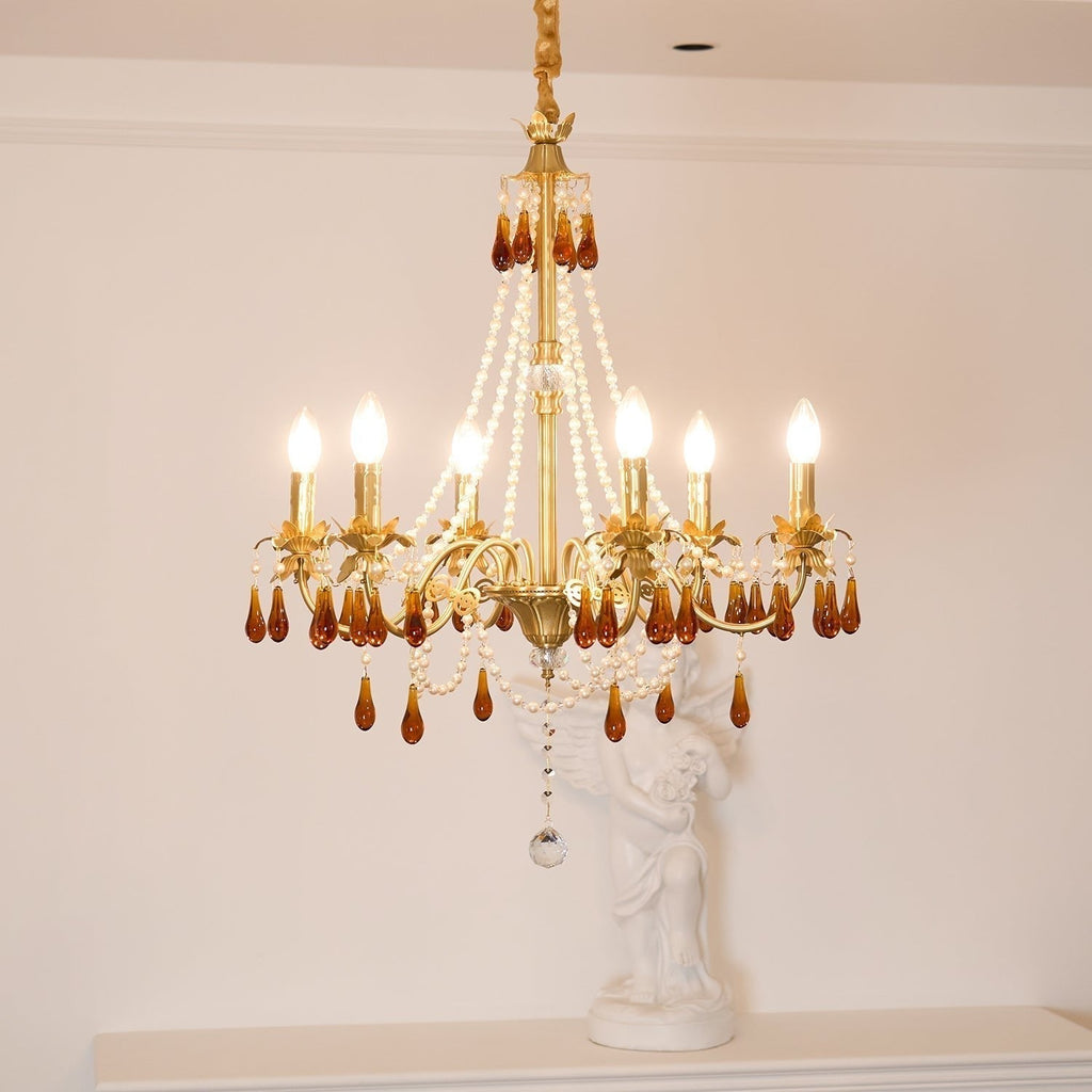 Ormirara Chandelier Cristal Ambre Luxe Postmoderne - Neutralighting