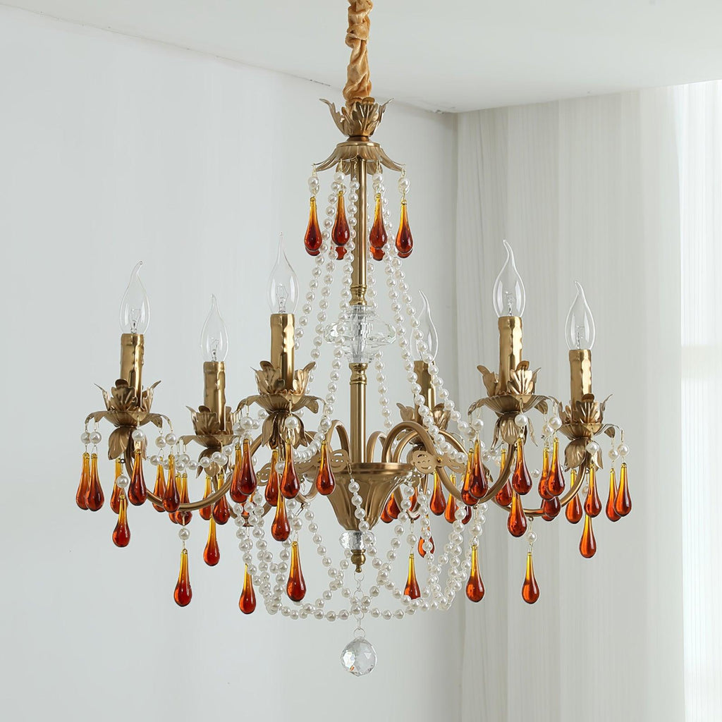 Ormirara Chandelier Cristal Ambre Luxe Postmoderne - Neutralighting