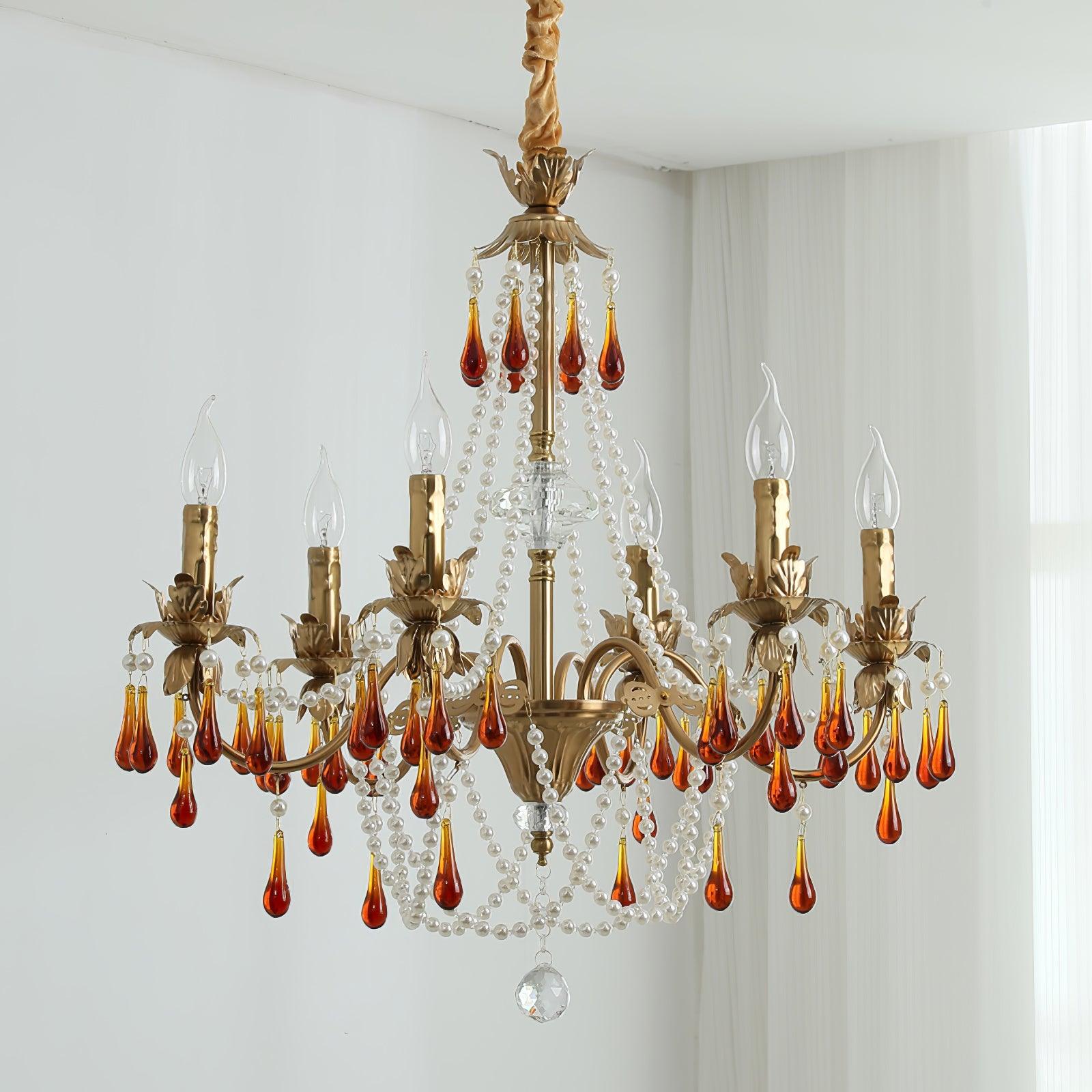 Ormirara Chandelier Cristal Ambre Luxe Postmoderne - Neutralighting