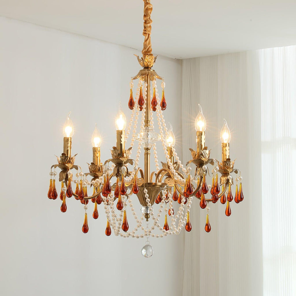 Ormirara Chandelier Cristal Ambre Luxe Postmoderne - Neutralighting