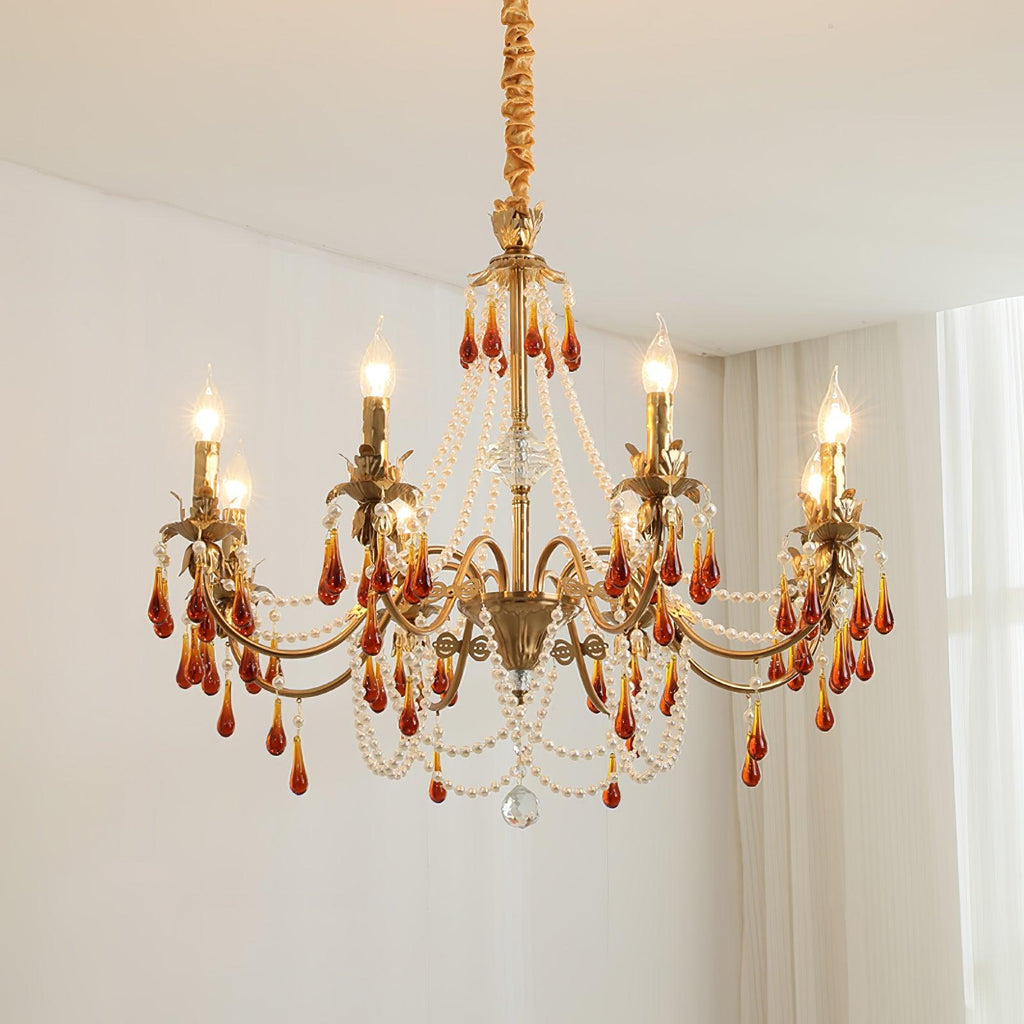 Ormirara Chandelier Cristal Ambre Luxe Postmoderne - Neutralighting