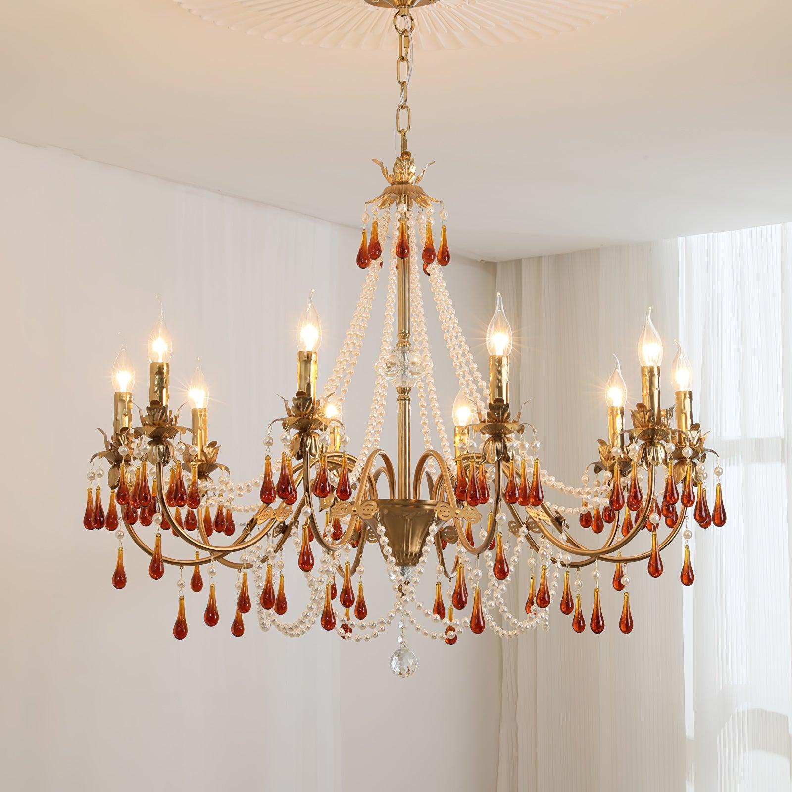 Ormirara Chandelier Cristal Ambre Luxe Postmoderne - Neutralighting