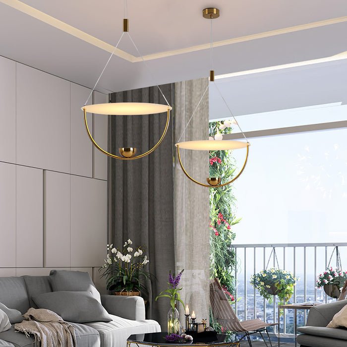 Vecaros Moderne Minimaliste Disque Pendentif Lampe - Neutralighting