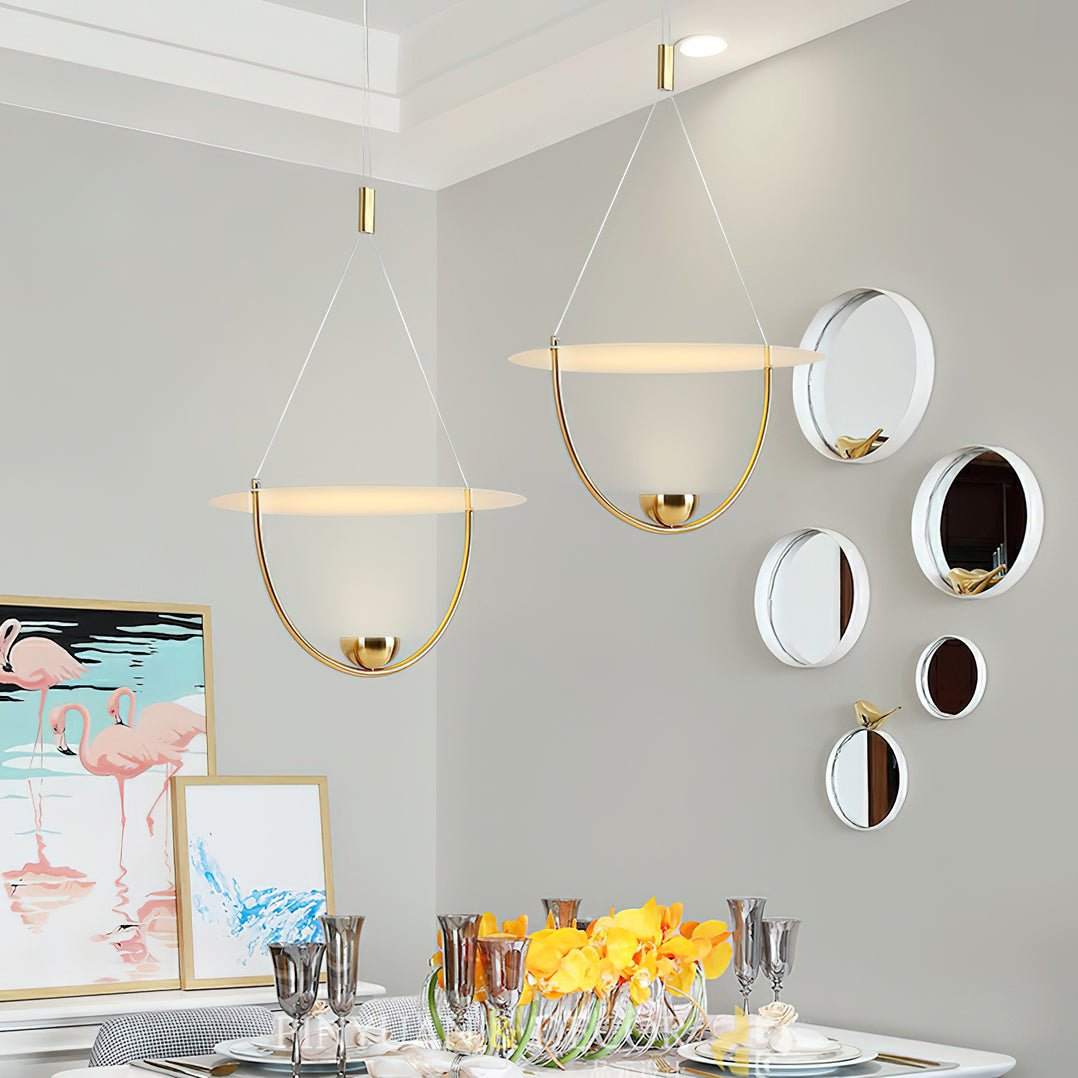 Vecaros Moderne Minimaliste Disque Pendentif Lampe - Neutralighting