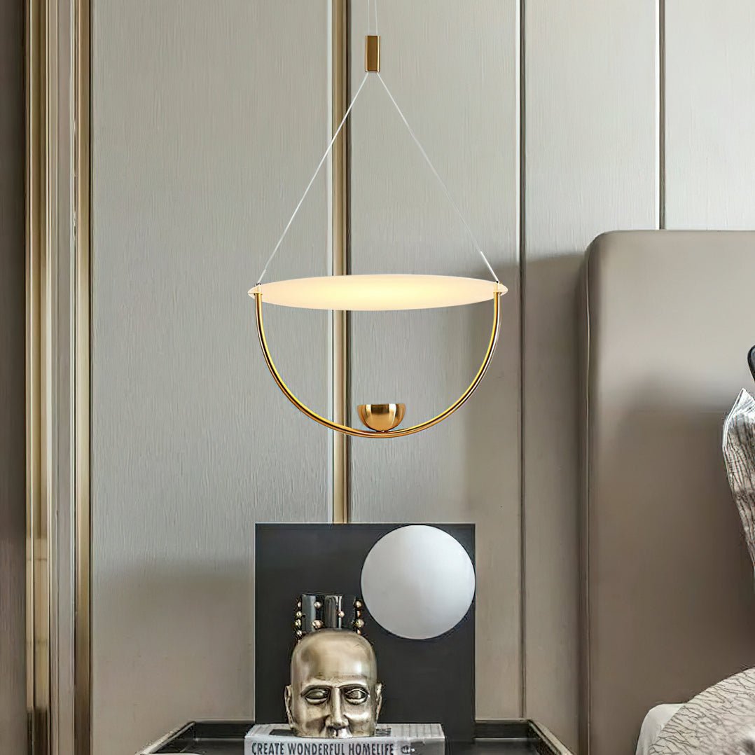 Vecaros Moderne Minimaliste Disque Pendentif Lampe - Neutralighting