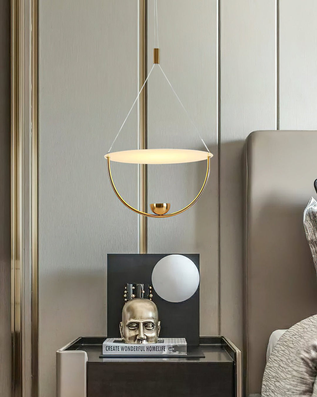 Vecaros Moderne Minimaliste Disque Pendentif Lampe - Neutralighting