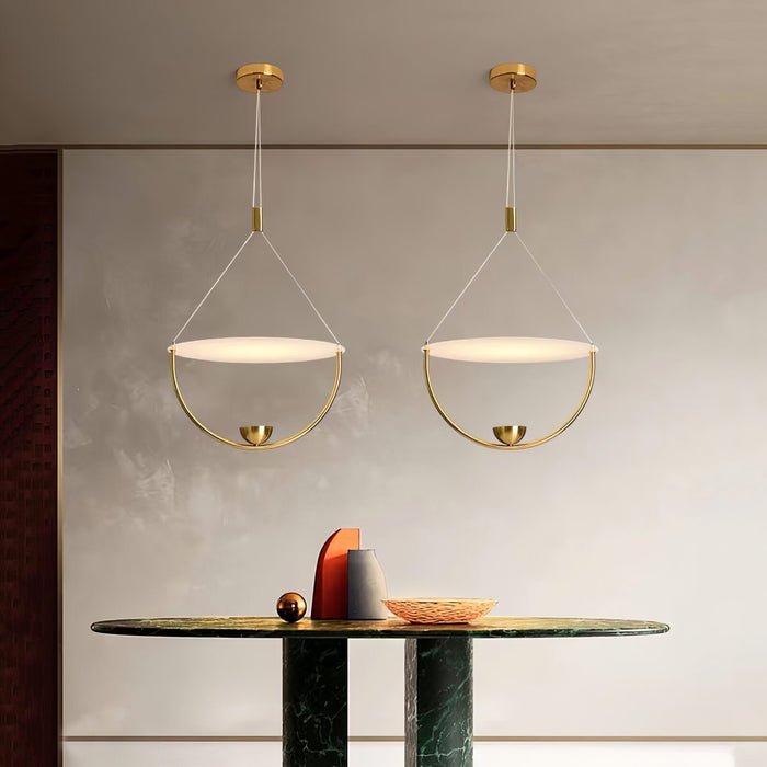 Vecaros Moderne Minimaliste Disque Pendentif Lampe - Neutralighting