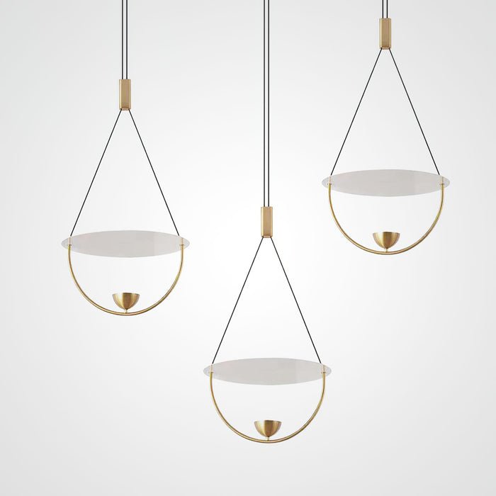 Vecaros Moderne Minimaliste Disque Pendentif Lampe - Neutralighting