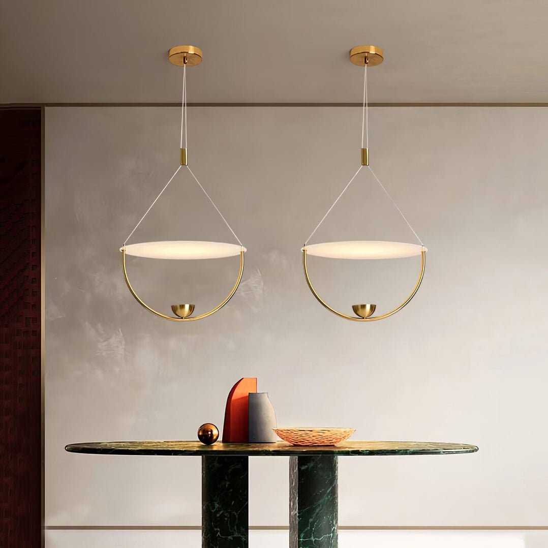 Vecaros Moderne Minimaliste Disque Pendentif Lampe - Neutralighting