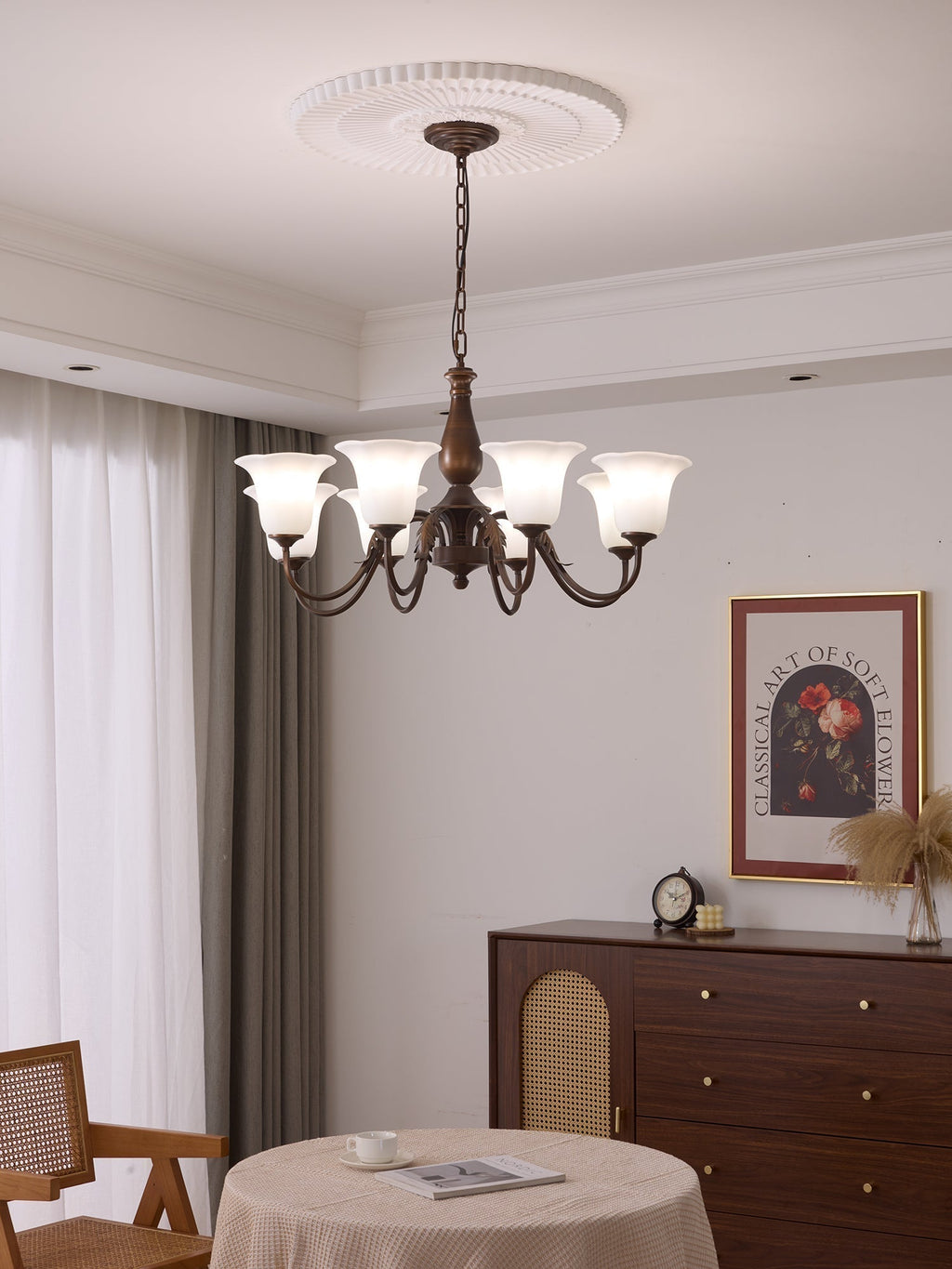 Uveleth Chandelier Verre Élégance Traditionnelle - Neutralighting