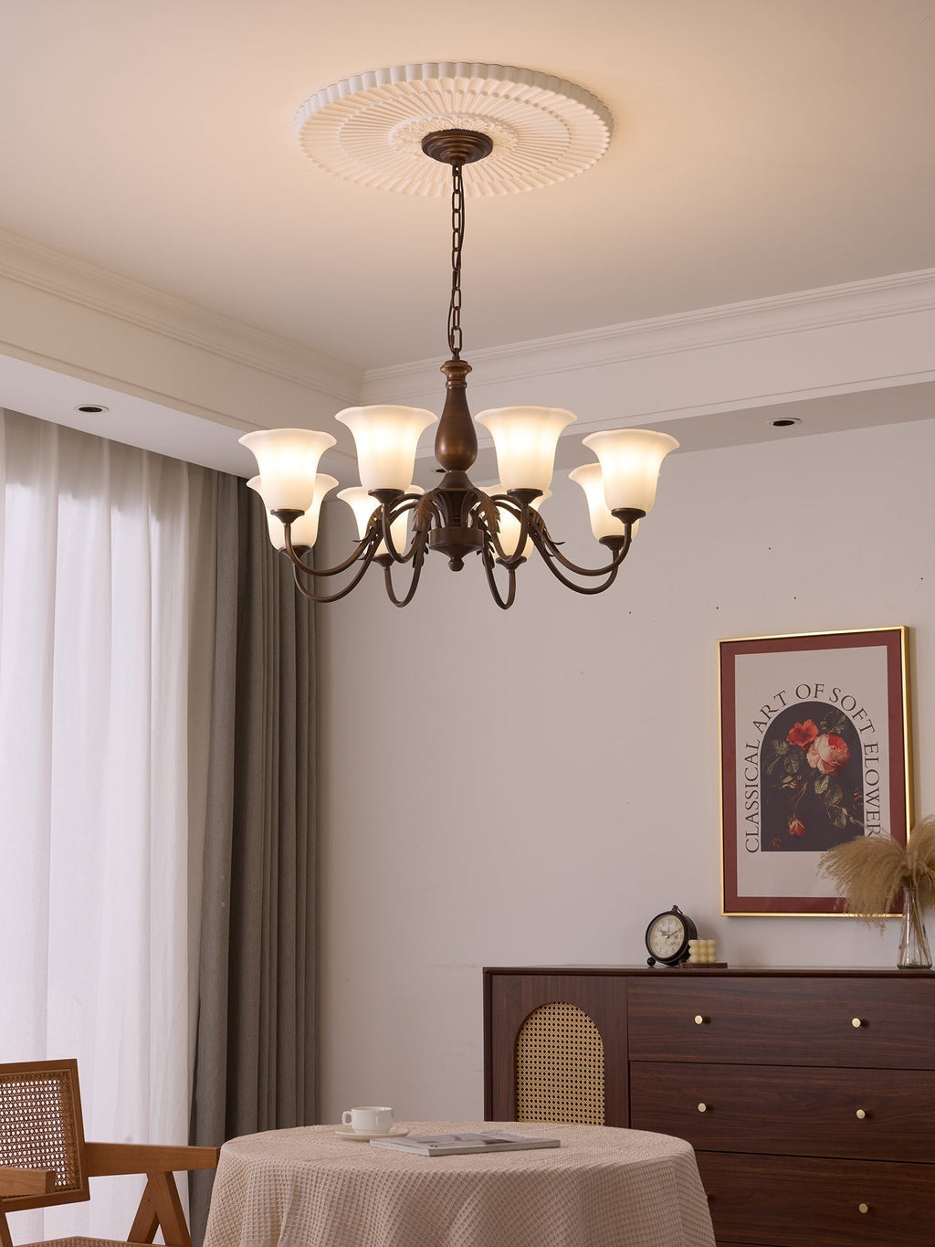 Uveleth Chandelier Verre Élégance Traditionnelle - Neutralighting