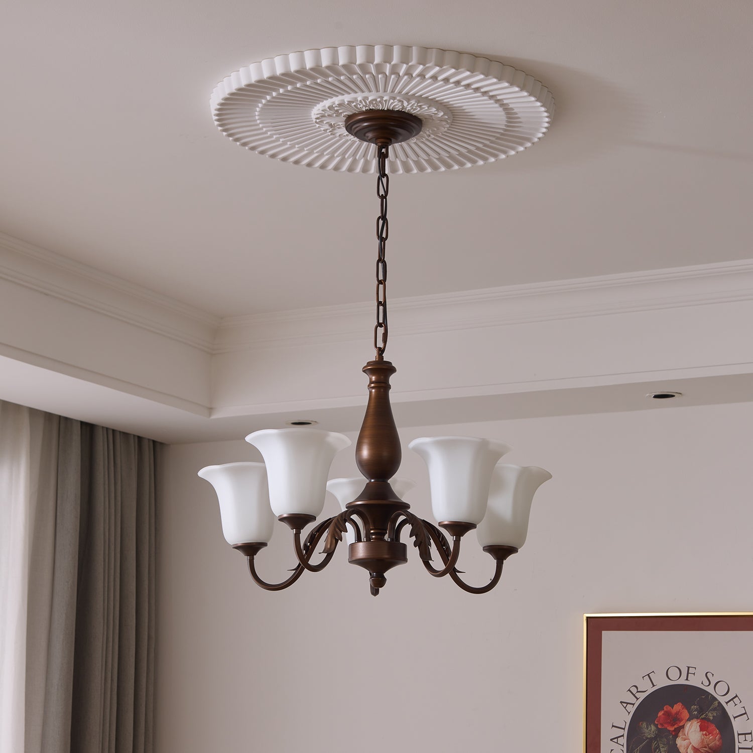 Uveleth Chandelier Verre Élégance Traditionnelle - Neutralighting