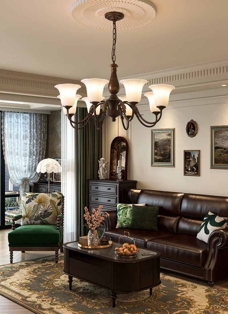 Uveleth Chandelier Verre Élégance Traditionnelle - Neutralighting
