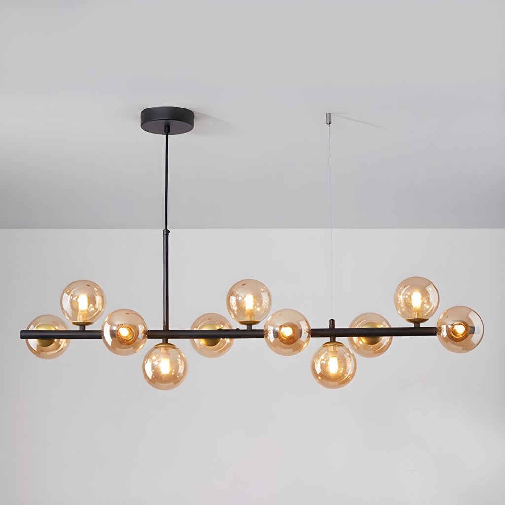 Lustra Chandelier Globe en Verre Doré - Neutralighting