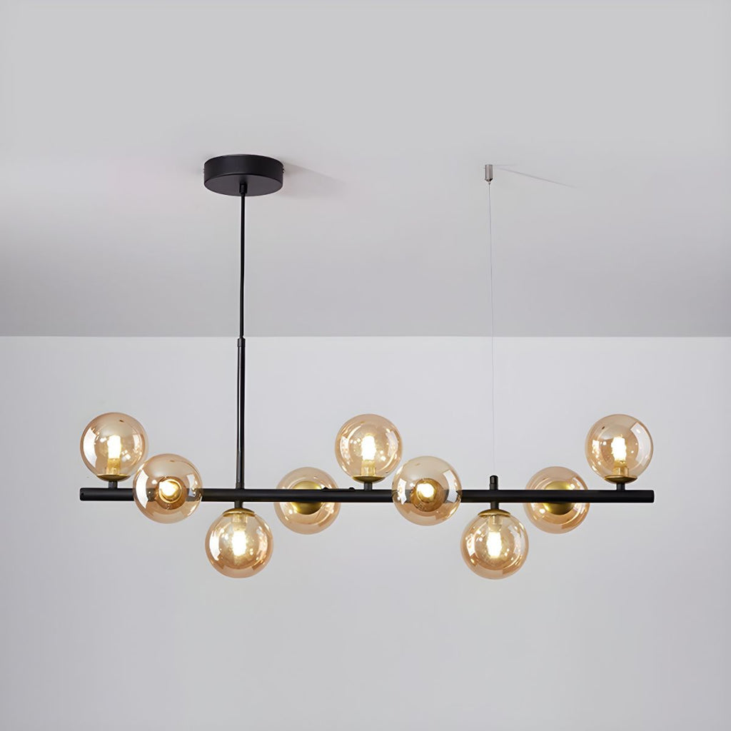Lustra Chandelier Globe en Verre Doré - Neutralighting