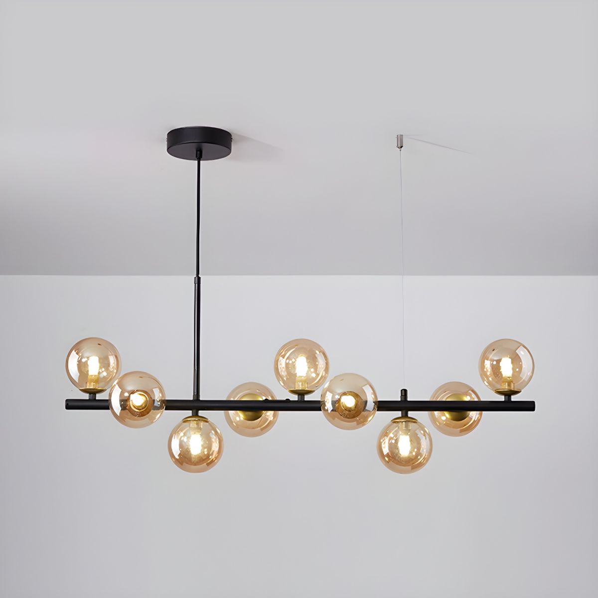 Lustra Chandelier Globe en Verre Doré - Neutralighting