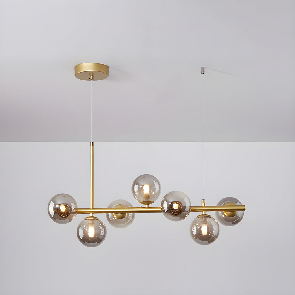Lustra Chandelier Globe en Verre Doré - Neutralighting