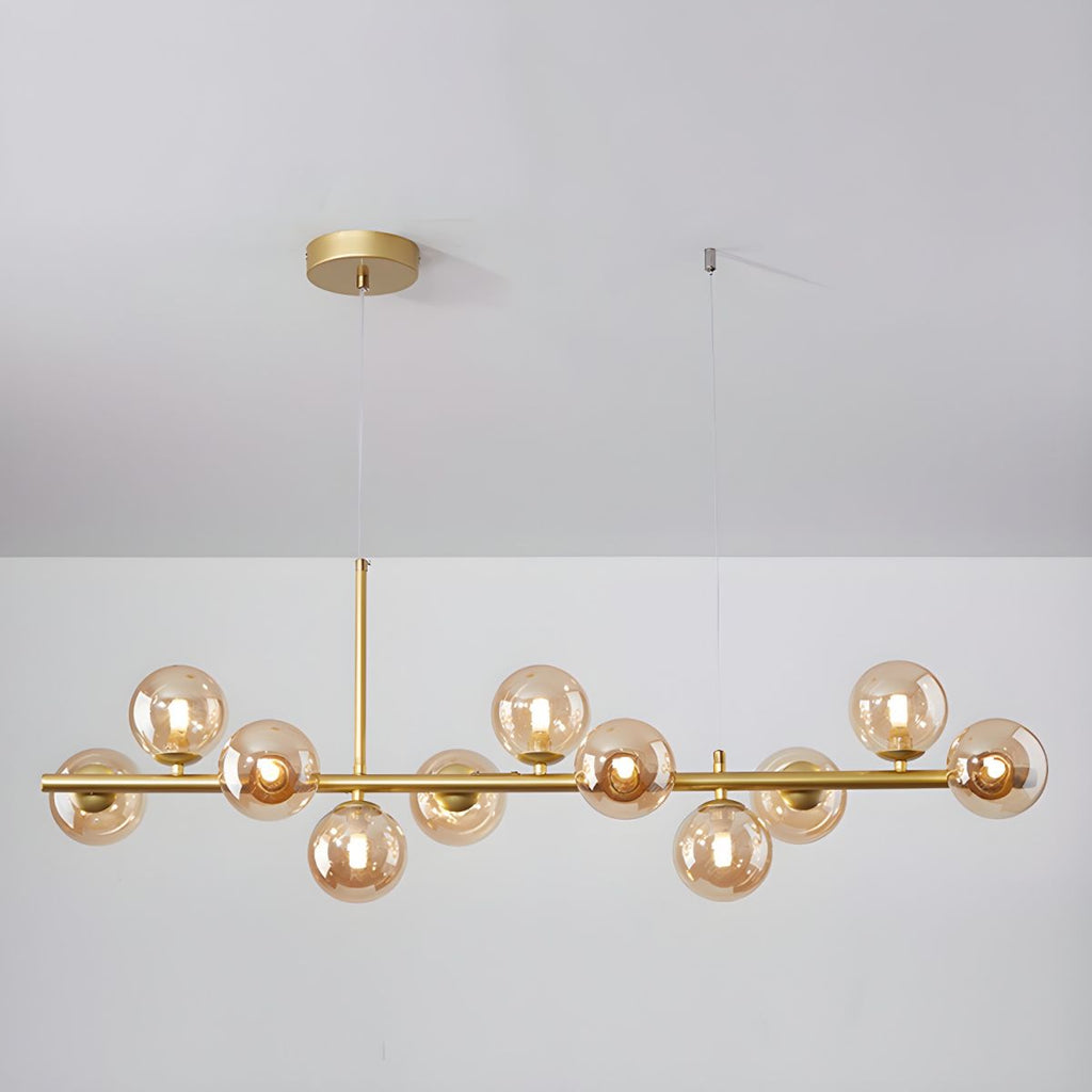 Lustra Chandelier Globe en Verre Doré - Neutralighting