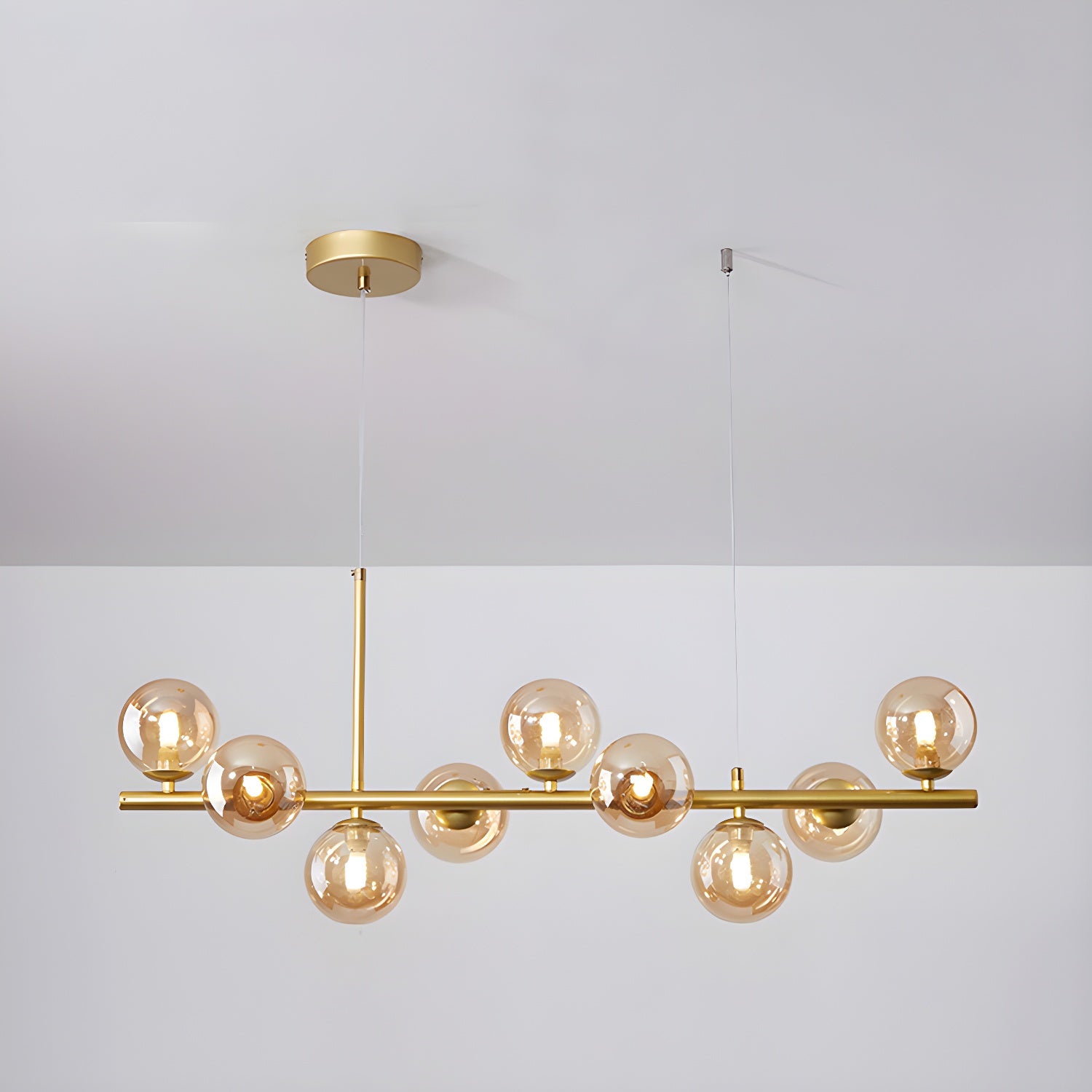 Lustra Chandelier Globe en Verre Doré - Neutralighting