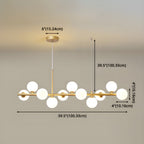 Lustra Chandelier Globe en Verre Doré - Neutralighting