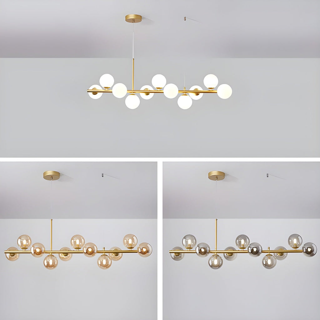 Lustra Chandelier Globe en Verre Doré - Neutralighting