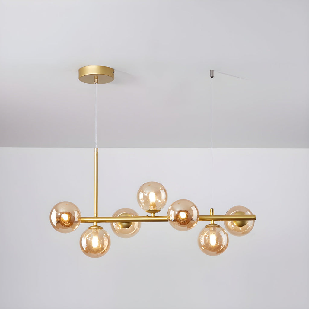 Lustra Chandelier Globe en Verre Doré - Neutralighting