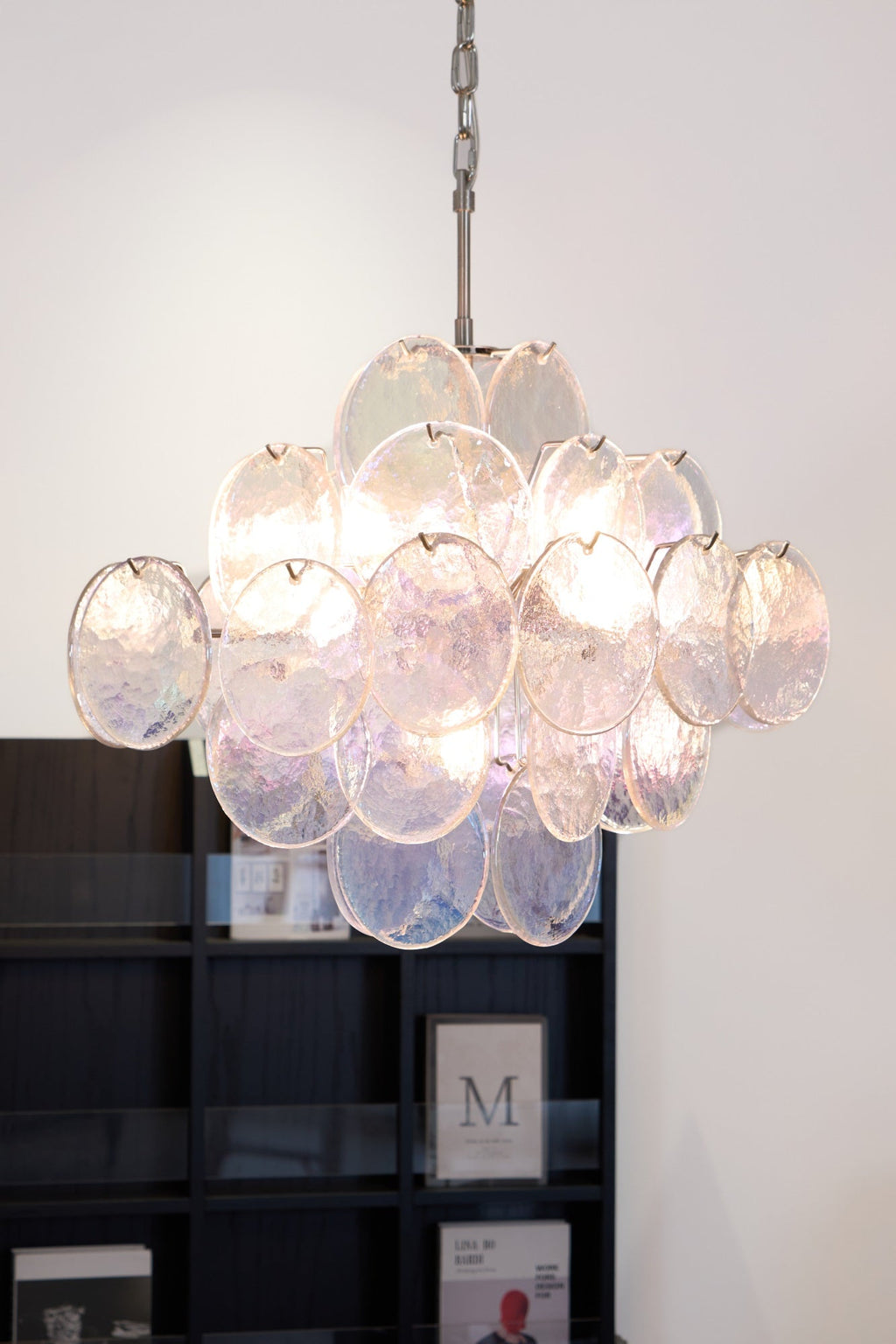 Aurora Lustre Iridescent Murano Disque Superposé - Neutralighting