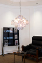 Aurora Lustre Iridescent Murano Disque Superposé - Neutralighting