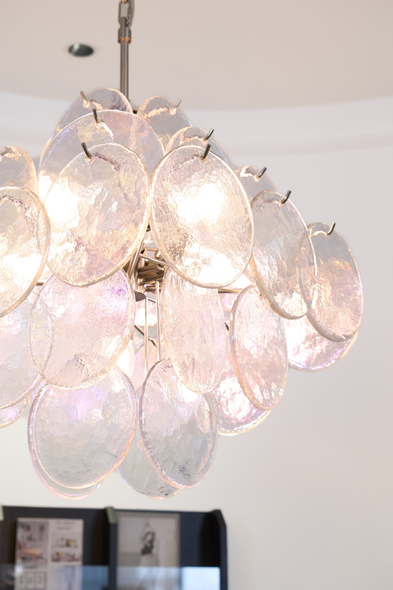 Aurora Lustre Iridescent Murano Disque Superposé - Neutralighting
