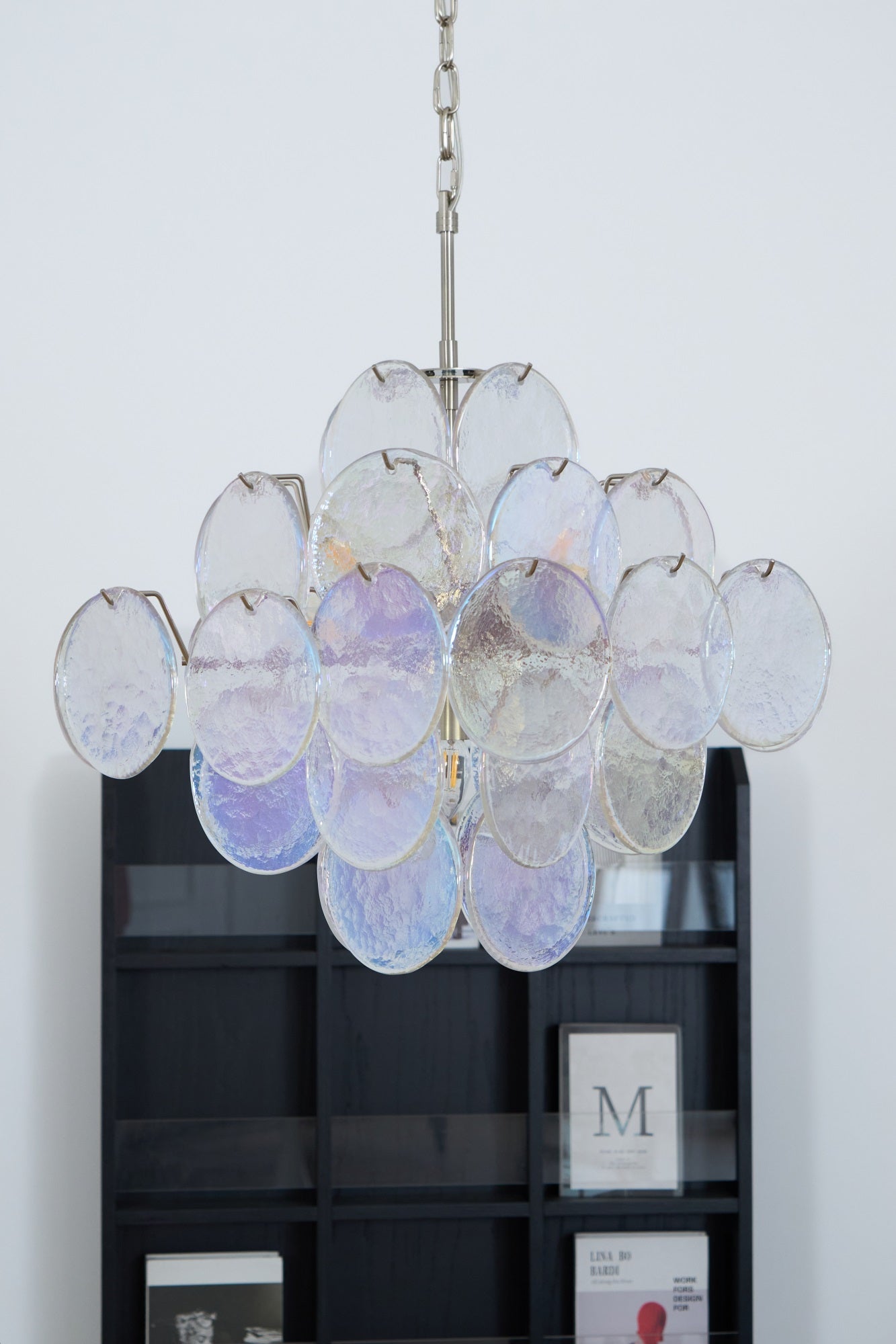 Aurora Lustre Iridescent Murano Disque Superposé - Neutralighting