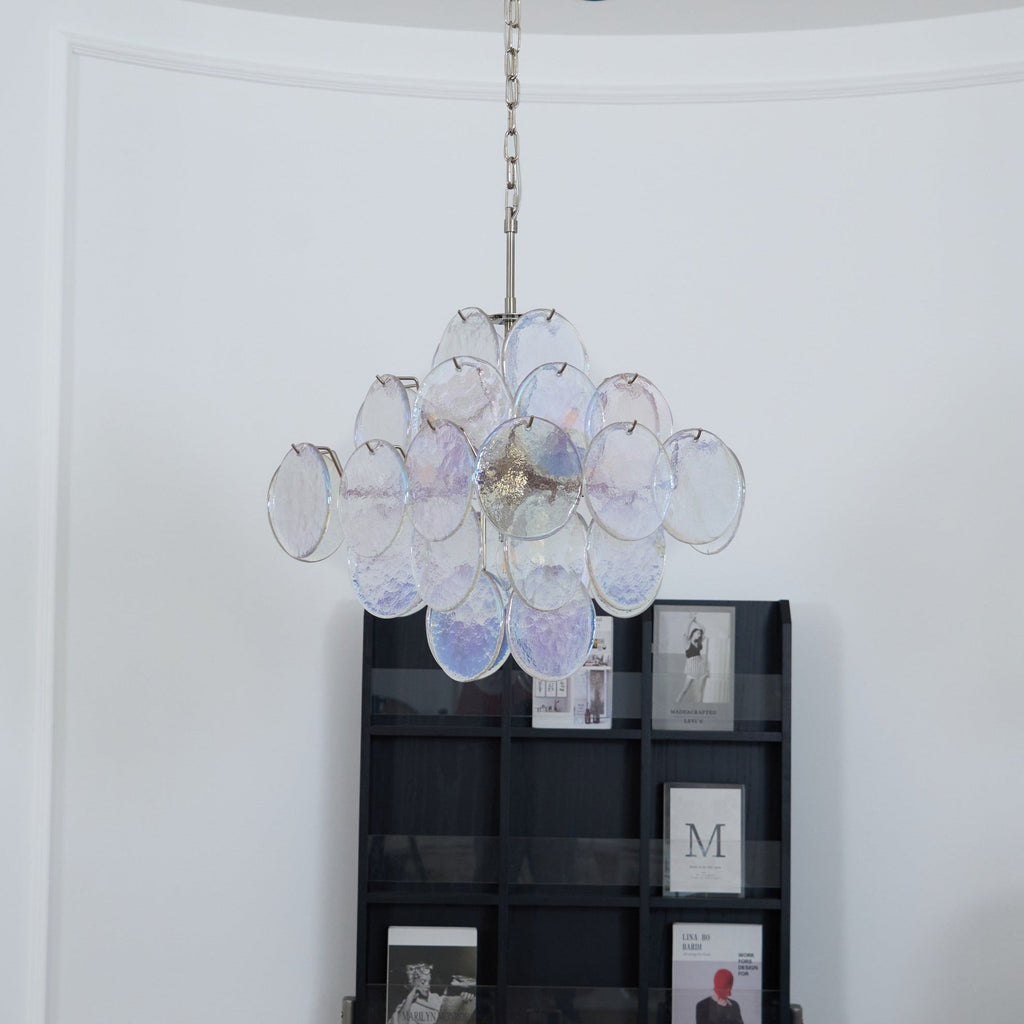 Aurora Lustre Iridescent Murano Disque Superposé - Neutralighting