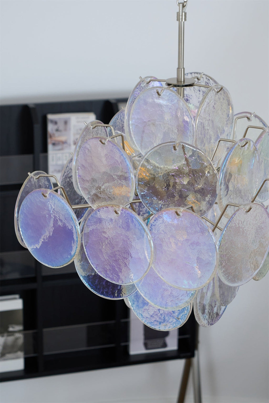Aurora Lustre Iridescent Murano Disque Superposé - Neutralighting