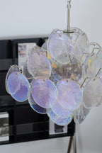 Aurora Lustre Iridescent Murano Disque Superposé - Neutralighting