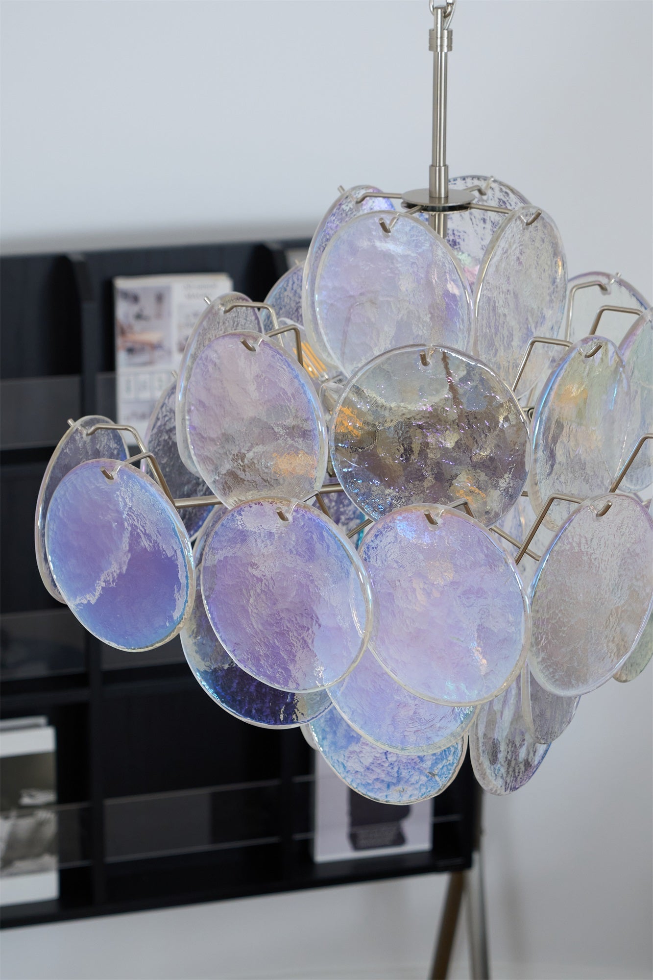 Aurora Lustre Iridescent Murano Disque Superposé - Neutralighting