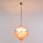 Aurora Lustre Rose Verre Disque Superposé Romantique - Neutralighting