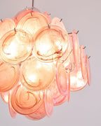 Aurora Lustre Rose Verre Disque Superposé Romantique - Neutralighting