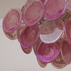 Aurora Lustre Rose Verre Disque Superposé Romantique - Neutralighting