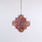 Aurora Lustre Rose Verre Disque Superposé Romantique - Neutralighting