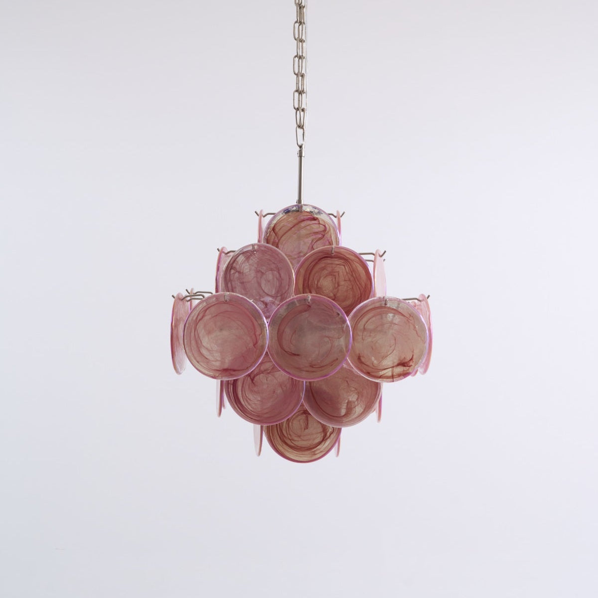 Aurora Lustre Rose Verre Disque Superposé Romantique - Neutralighting