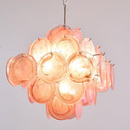 Aurora Lustre Rose Verre Disque Superposé Romantique - Neutralighting