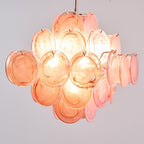 Aurora Lustre Rose Verre Disque Superposé Romantique - Neutralighting