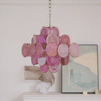 Aurora Lustre Rose Verre Disque Superposé Romantique - Neutralighting