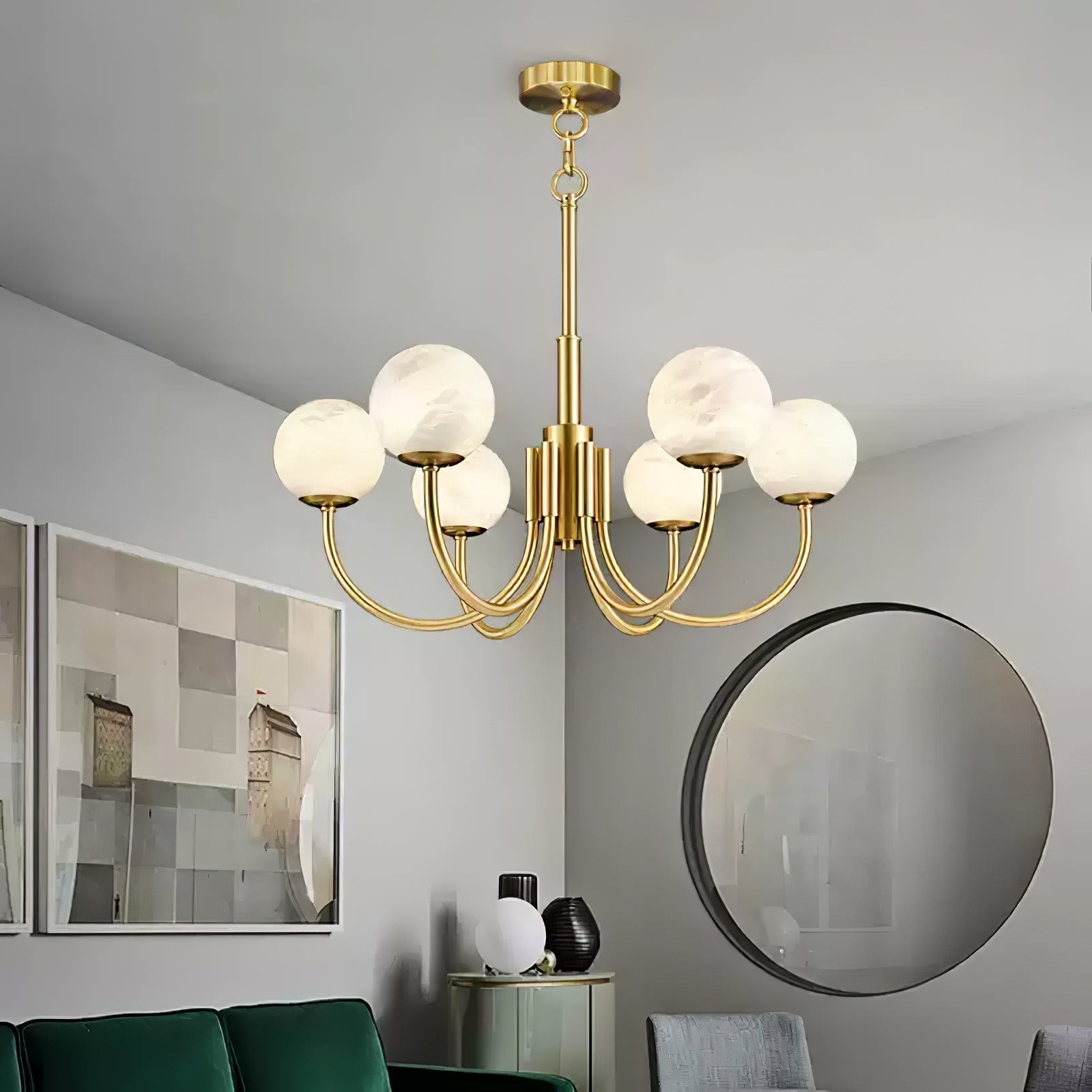 Alira Chandelier Vintage en Albâtre - Neutralighting